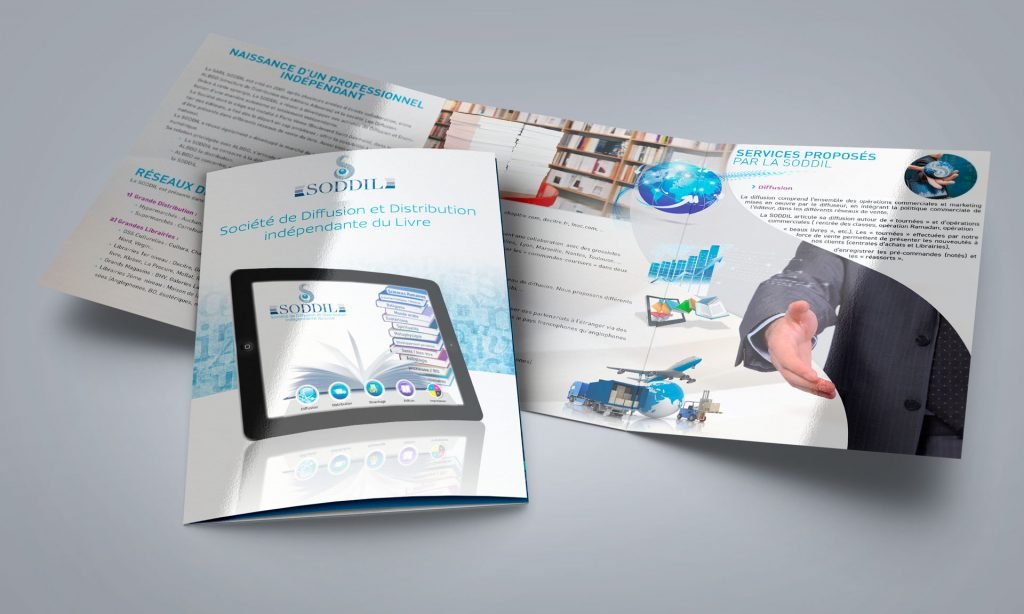 Dépliant commercial Soddil - Conception graphique print flyer professionnel Cholet