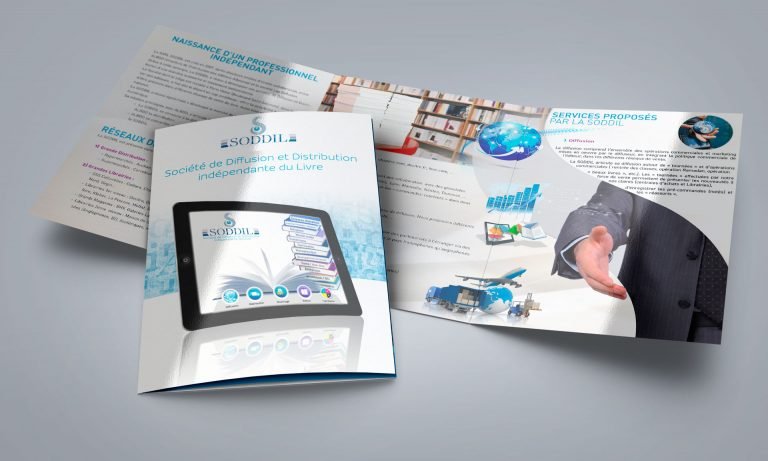 Dépliant commercial Soddil - Conception graphique print flyer professionnel Cholet
